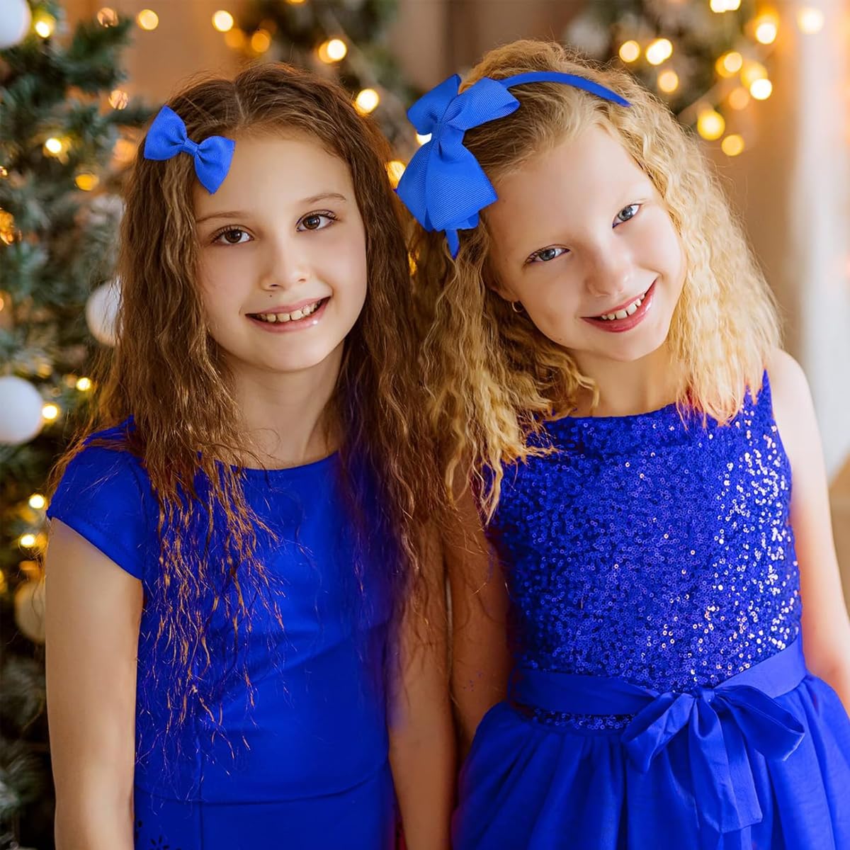 MAYCREATE Girls Bow Hairband Set of 20pcs, Hair Bows for Kids Girls, Bowknot Hair Clips Rubber Hair Ties Hair Accessories Kit for Toddlers, School Girls - Royal Blue MAYCREATE Girls Bow Hairband Set of 20pcs, Hair Bows for Kids Girls, Bowknot Hair Clips Rubber Hair Ties Hair Accessories Kit for Toddlers, School Girls - Royal Blue